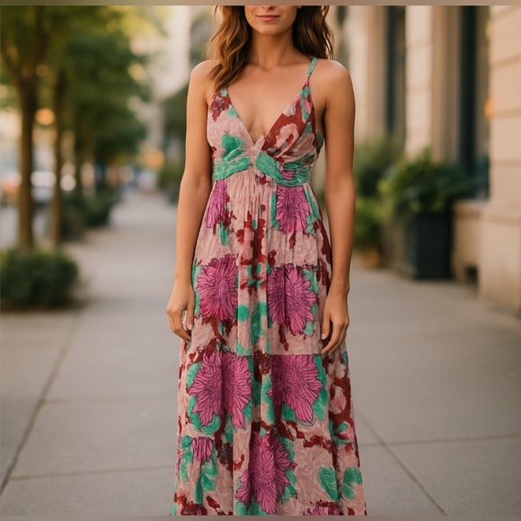 Gold & Silver Paris Maxi Botique Dress - Picture 1 of 7